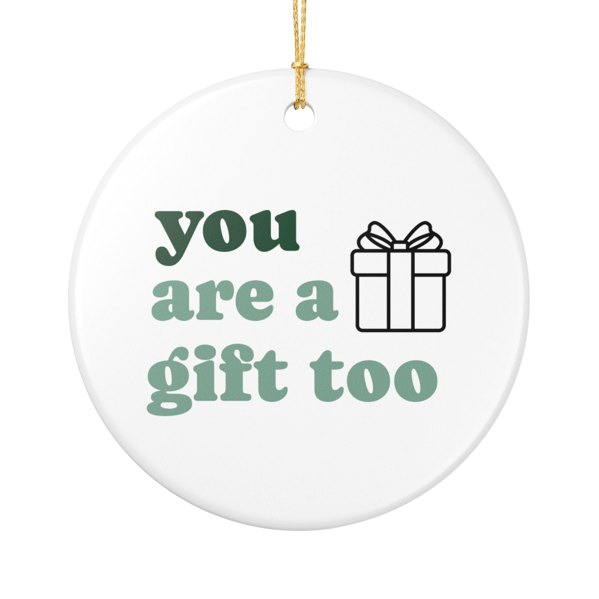 Ceramic Ornament - Gift Tag