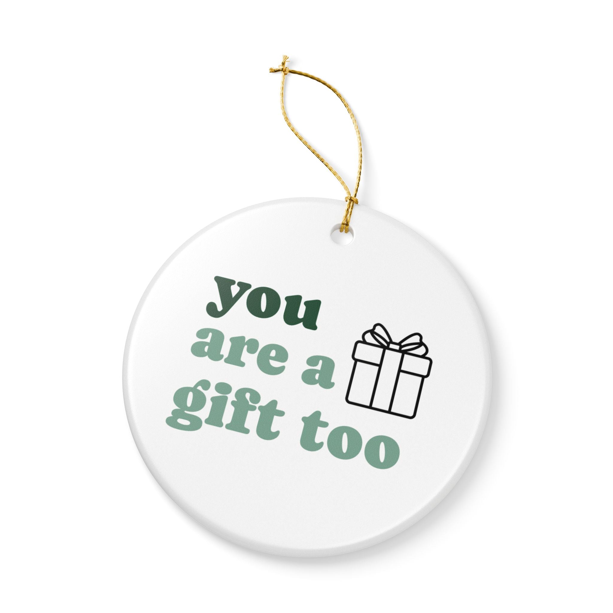 Ceramic Ornament - Gift Tag